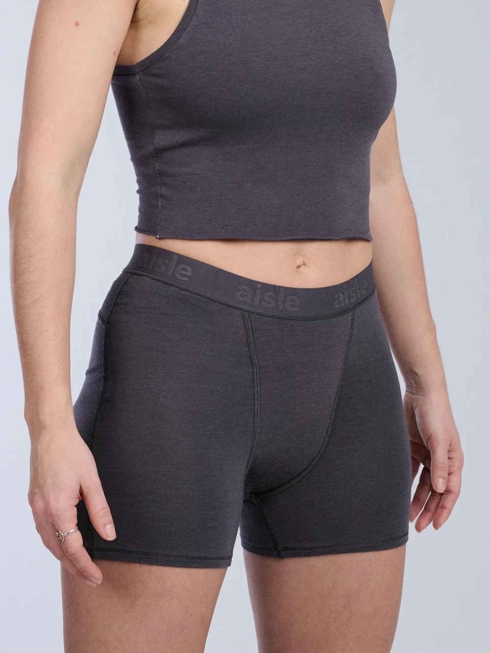 Women's Aisle Period Underwear - Essential Boxer in Shale